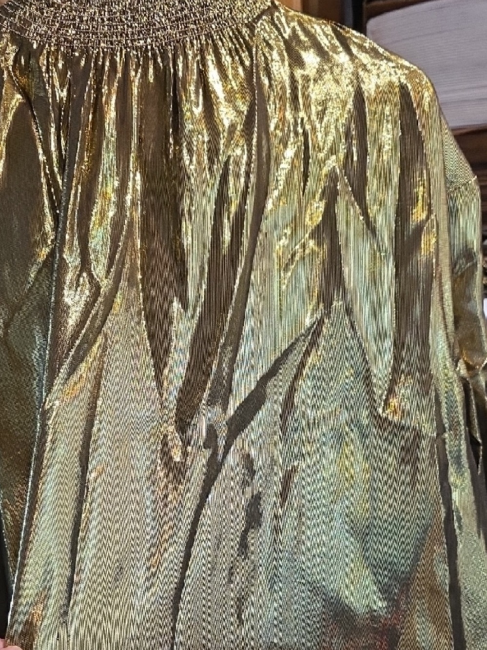 NEW $595 RHODE PRIYA METALLIC SILK BLEND TRAPEZE STYLE MINI DRESS SIZE M/L - Picture 13 of 14